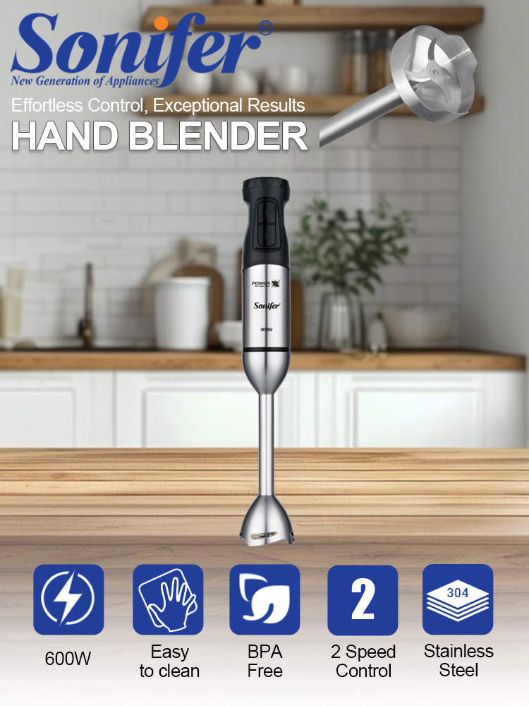 Baby Food Hand Blender - Batidora de Mano Sonifer SF-8181 600W