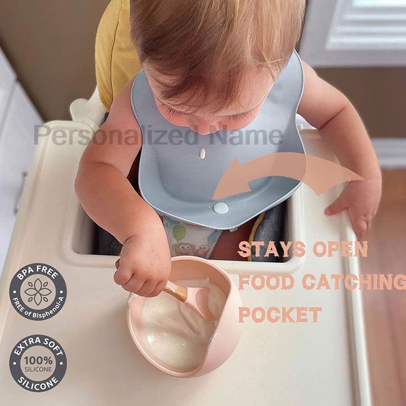 Babero de silicona para bebés  - Baby Food Logo reseña y precio