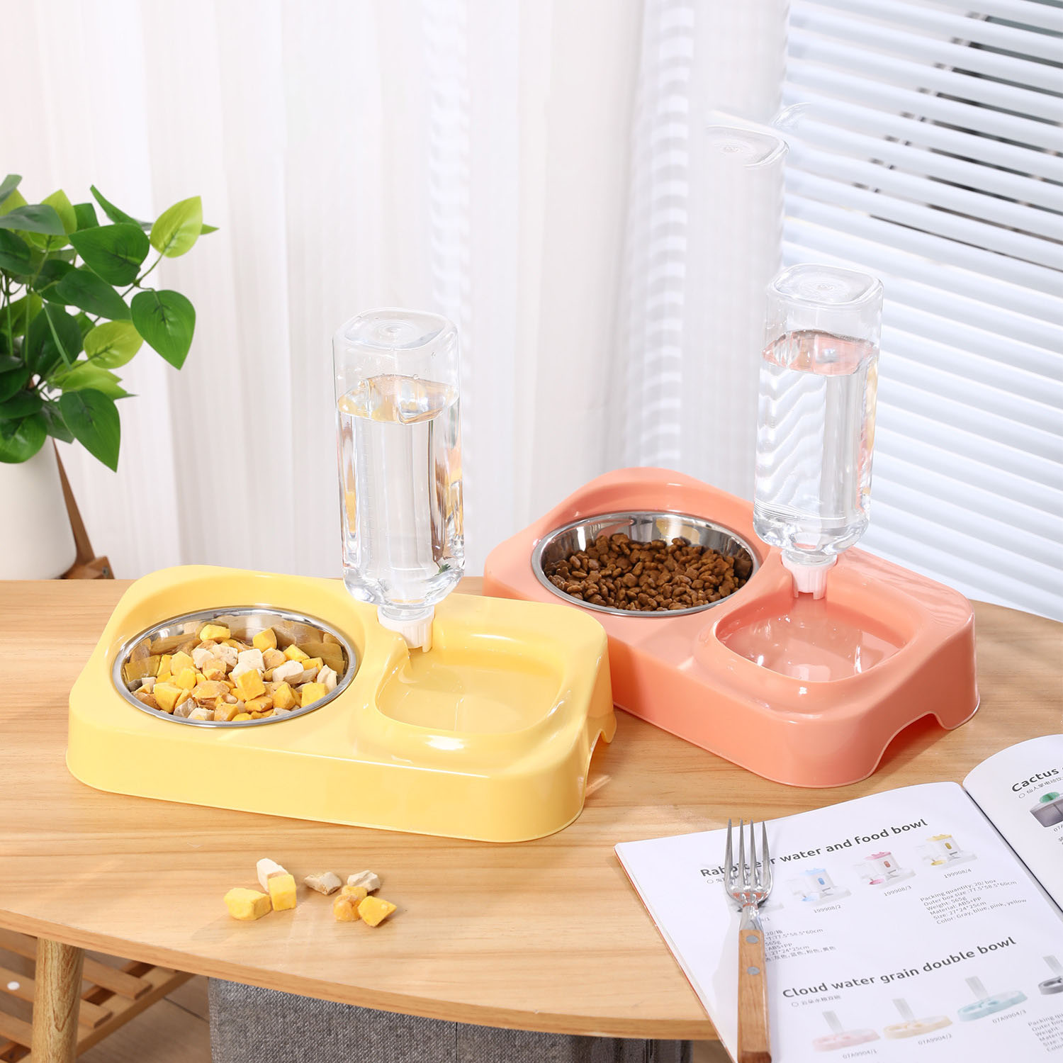 Comedero Doble Integrado para  - Baby Food Cat reseña y precio