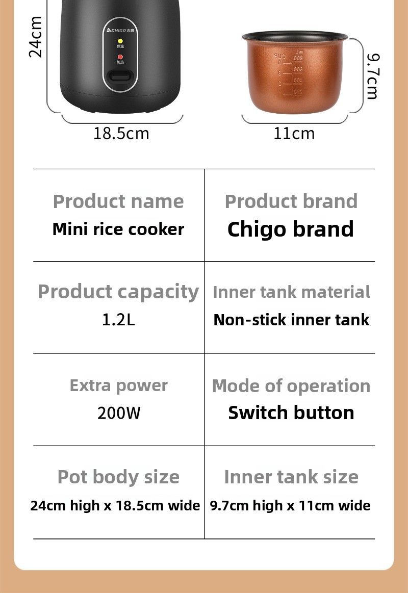Mini Arrocera de 1.2L, Arrocer - Baby Food Stew reseña y precio