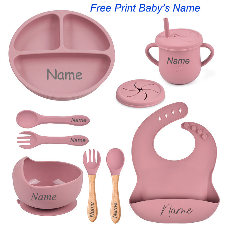 Juego de vajilla de silicona c - Baby Food Logo reseña y precio